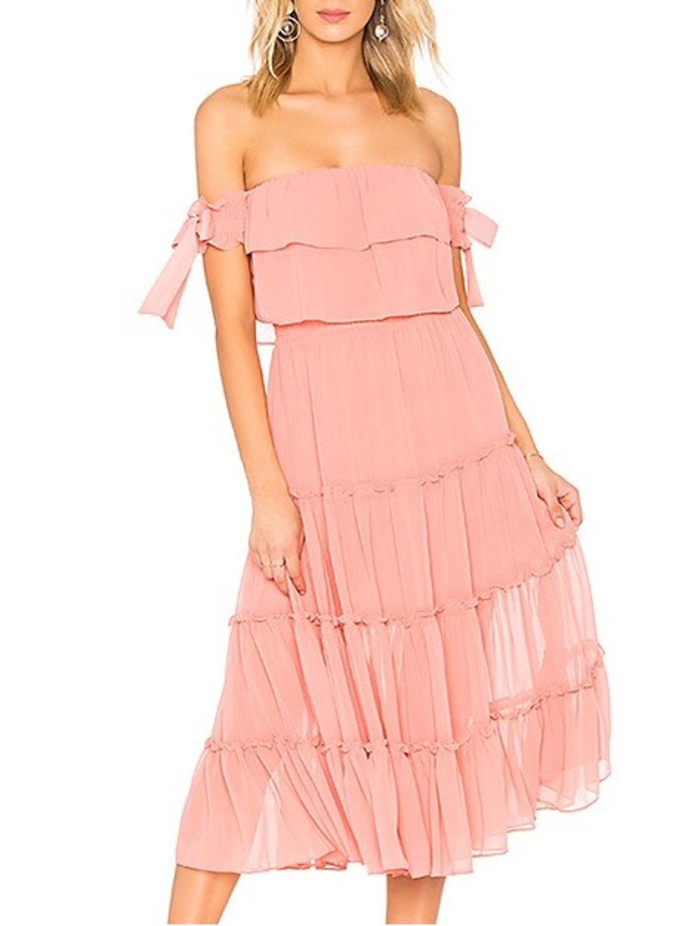 Misa Los Angeles Micaela Bow Dress in Blush